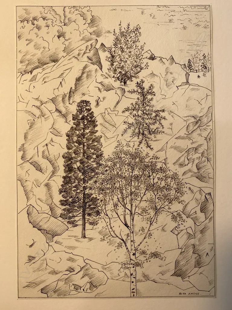 Rita Angus (1908-70) 'Central Otago landscape', Image 1++